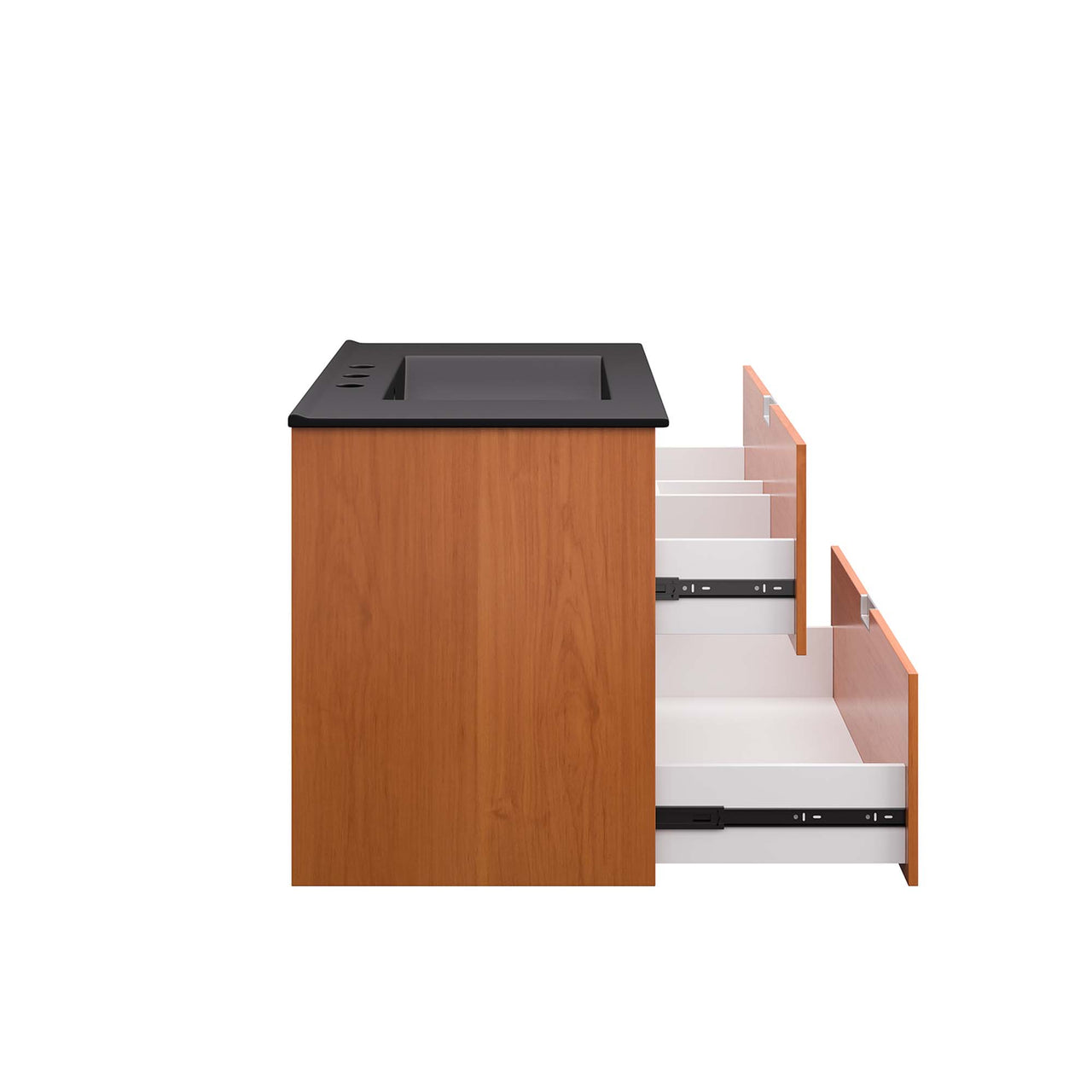 Cinnara Floating Vanity Unit, Medium, Coral & Black