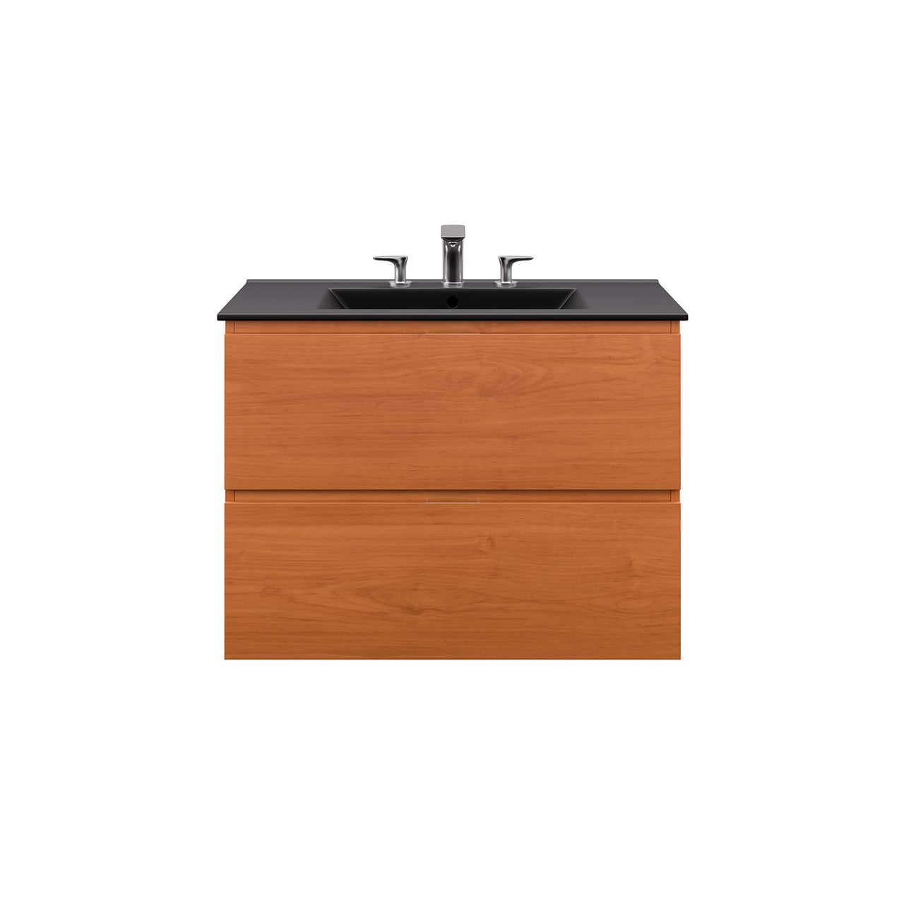 Cinnara Floating Vanity Unit, Medium, Coral & Black