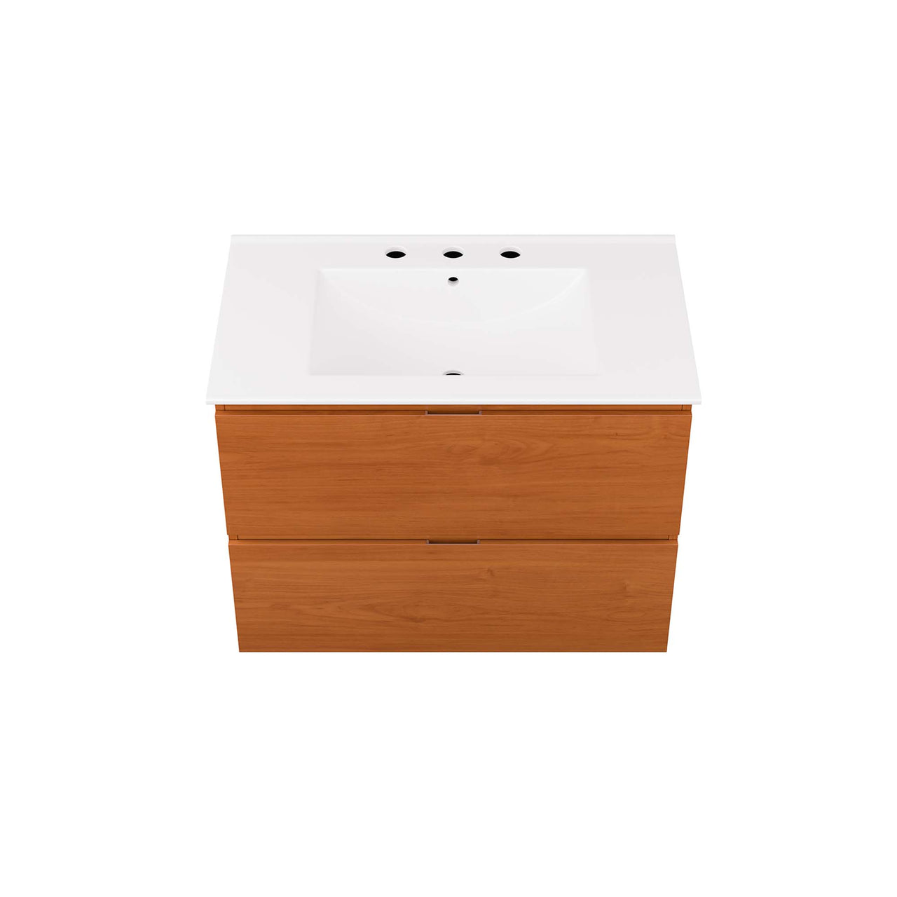 Cinnara Floating Vanity Unit, Medium, Coral & White