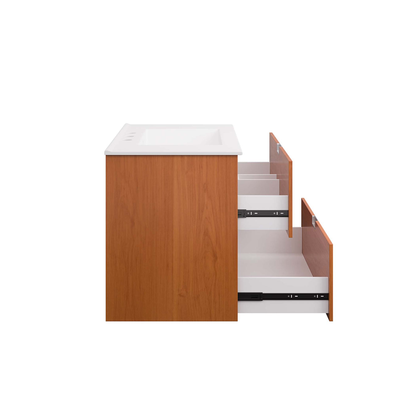 Cinnara Floating Vanity Unit, Medium, Coral & White