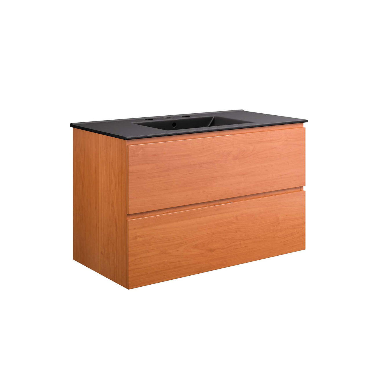 Cinnara Floating Vanity Unit, Large, Coral & Black