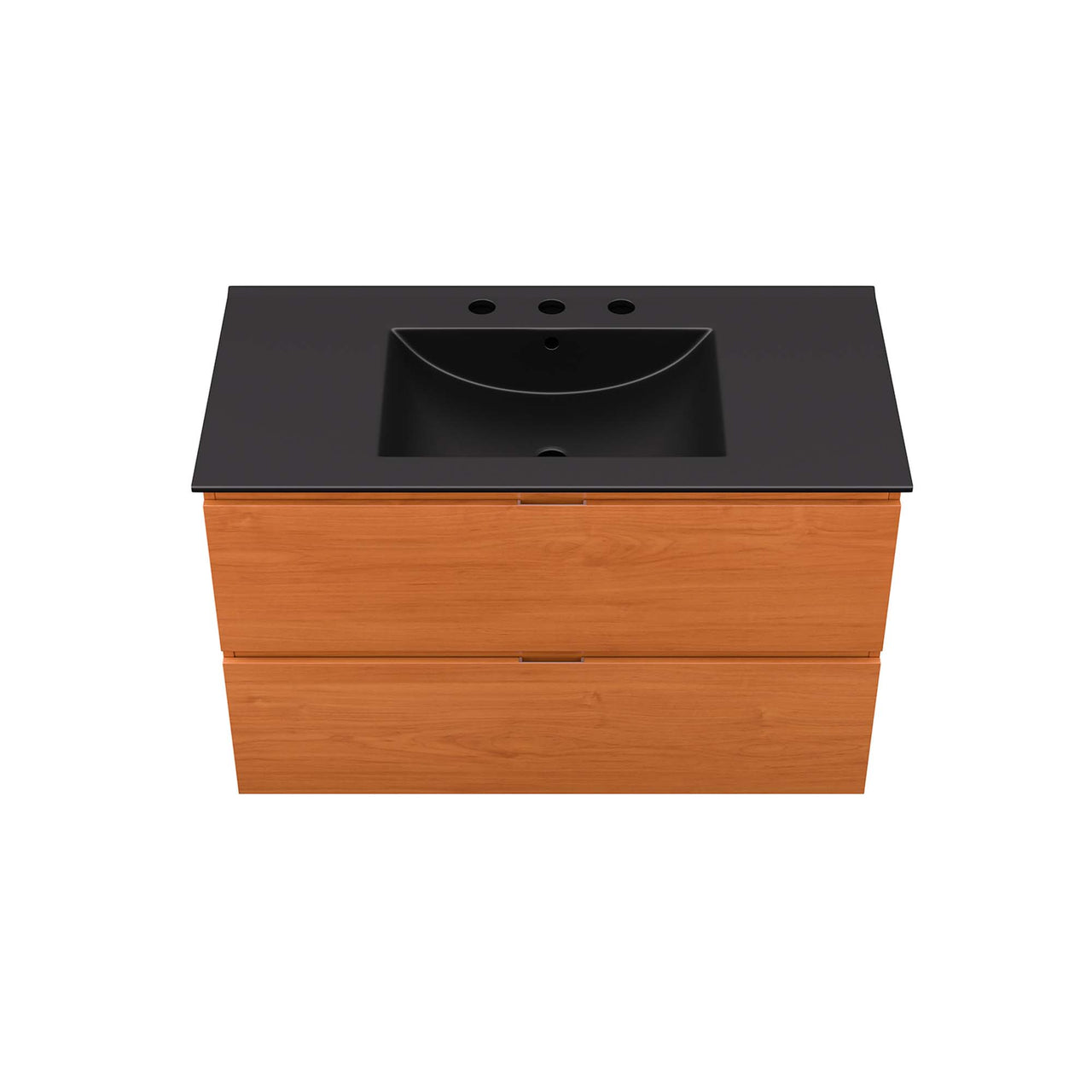 Cinnara Floating Vanity Unit, Large, Coral & Black