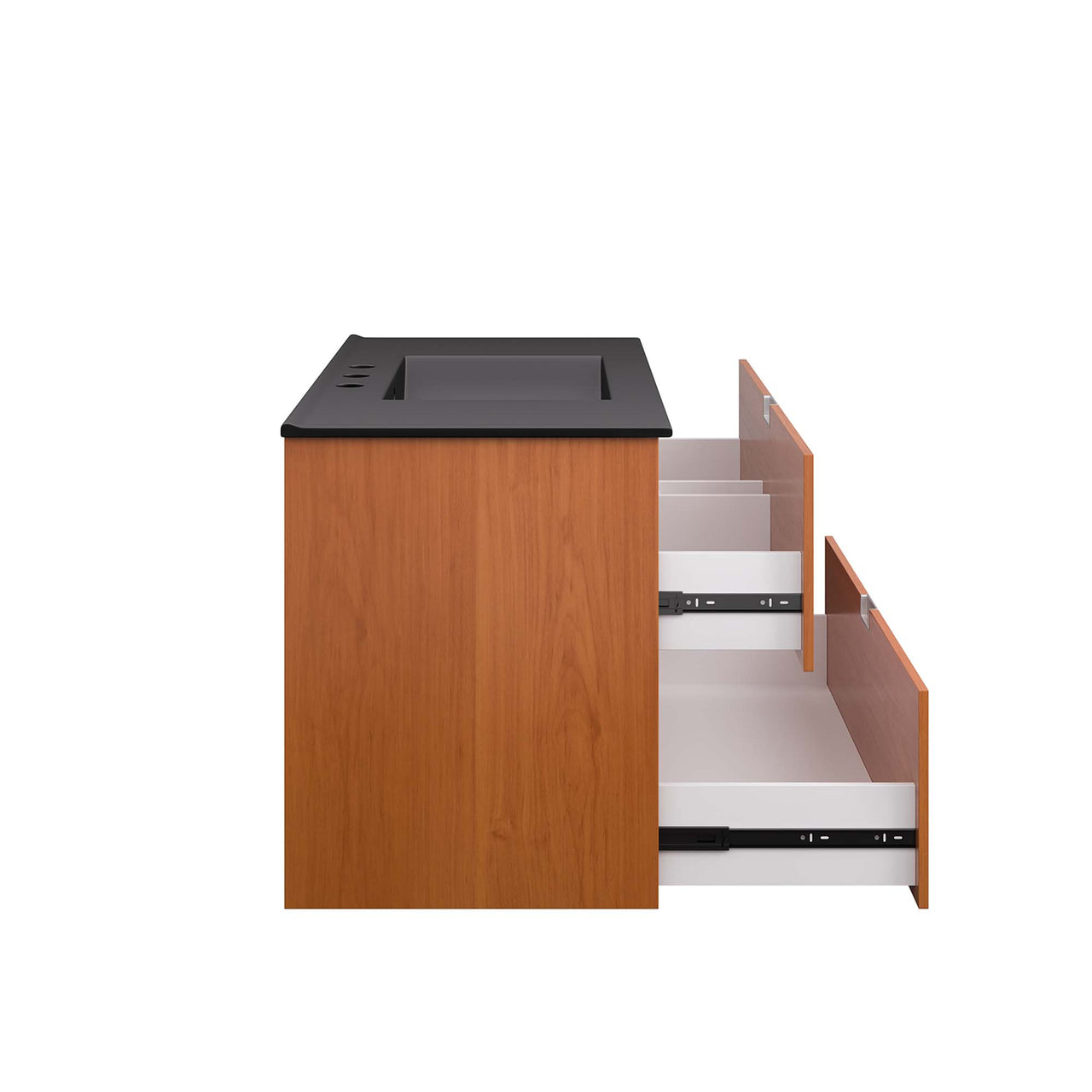 Cinnara Floating Vanity Unit, Large, Coral & Black