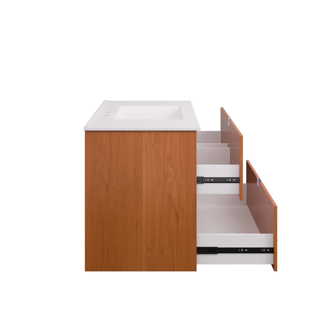 Cinnara Floating Vanity Unit, Large, Coral & White