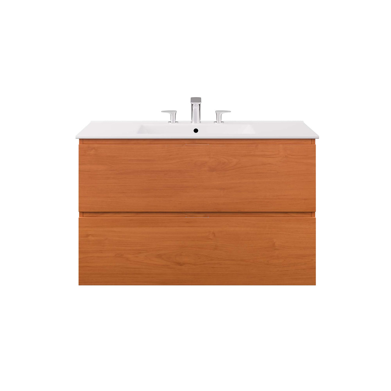 Cinnara Floating Vanity Unit, Large, Coral & White