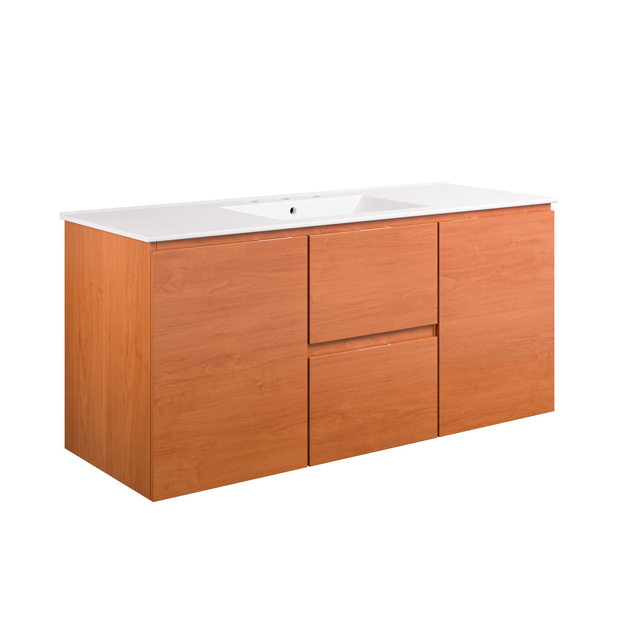 Cinnara Floating Vanity Unit, Extra Large, Coral & White
