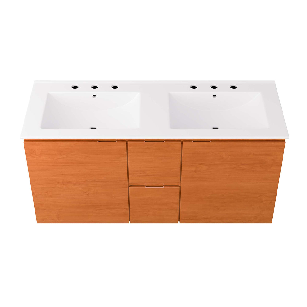 Cinnara Double Floating Vanity Unit, Extra Large, Coral & White