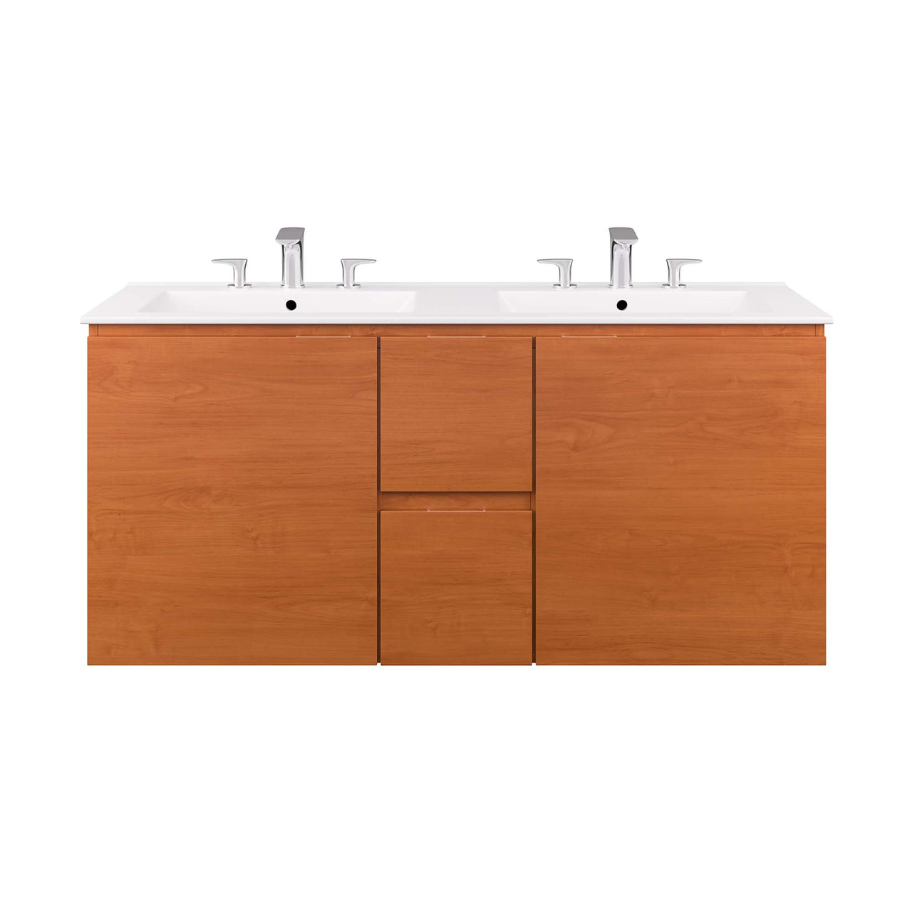 Cinnara Double Floating Vanity Unit, Extra Large, Coral & White