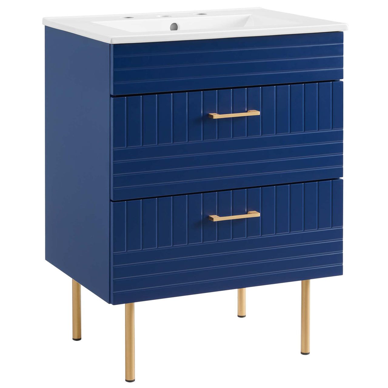Dawnridge Vanity Unit, Blue & White