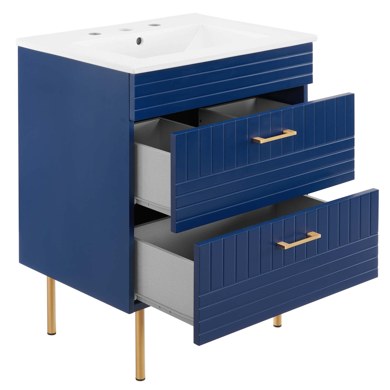 Dawnridge Vanity Unit, Blue & White