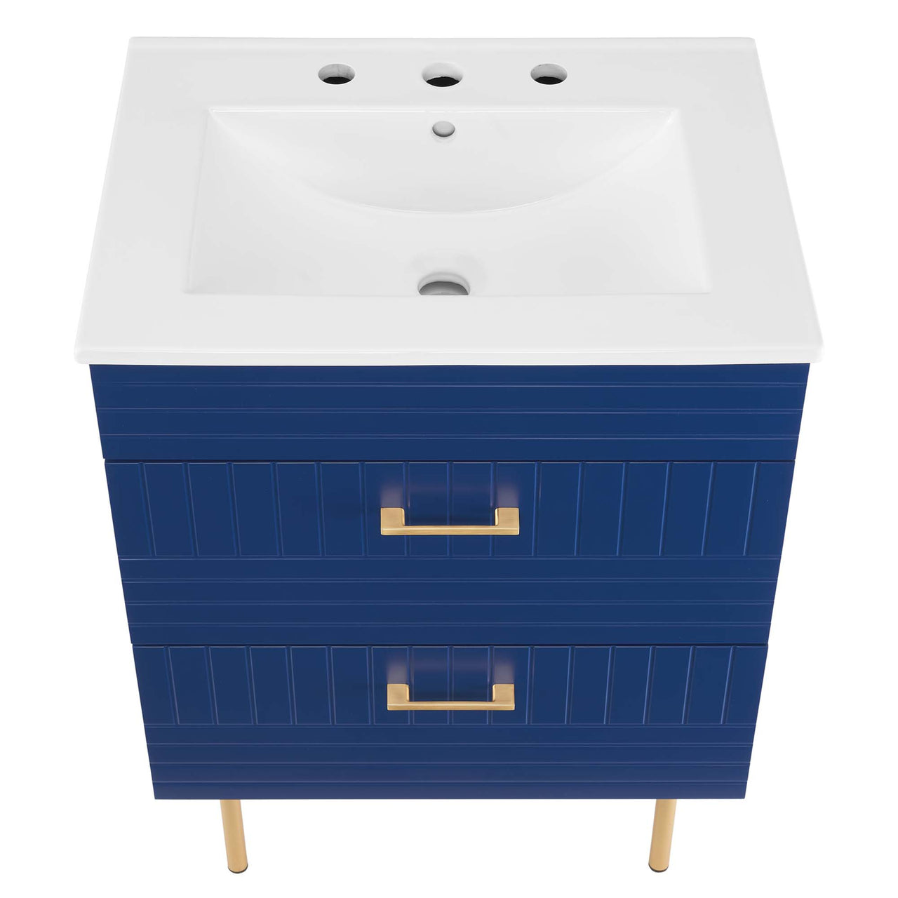 Dawnridge Vanity Unit, Blue & White