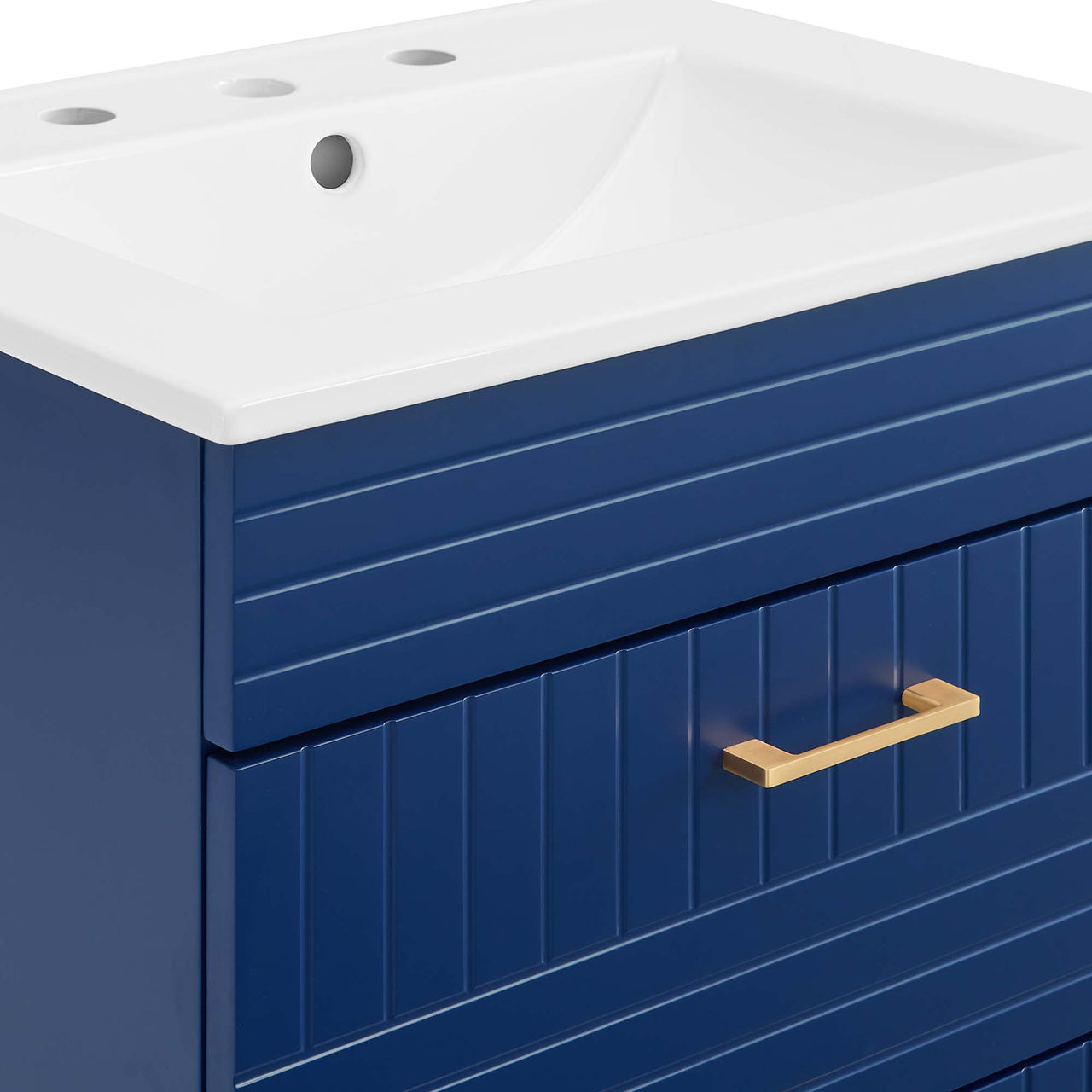 Dawnridge Vanity Unit, Blue & White