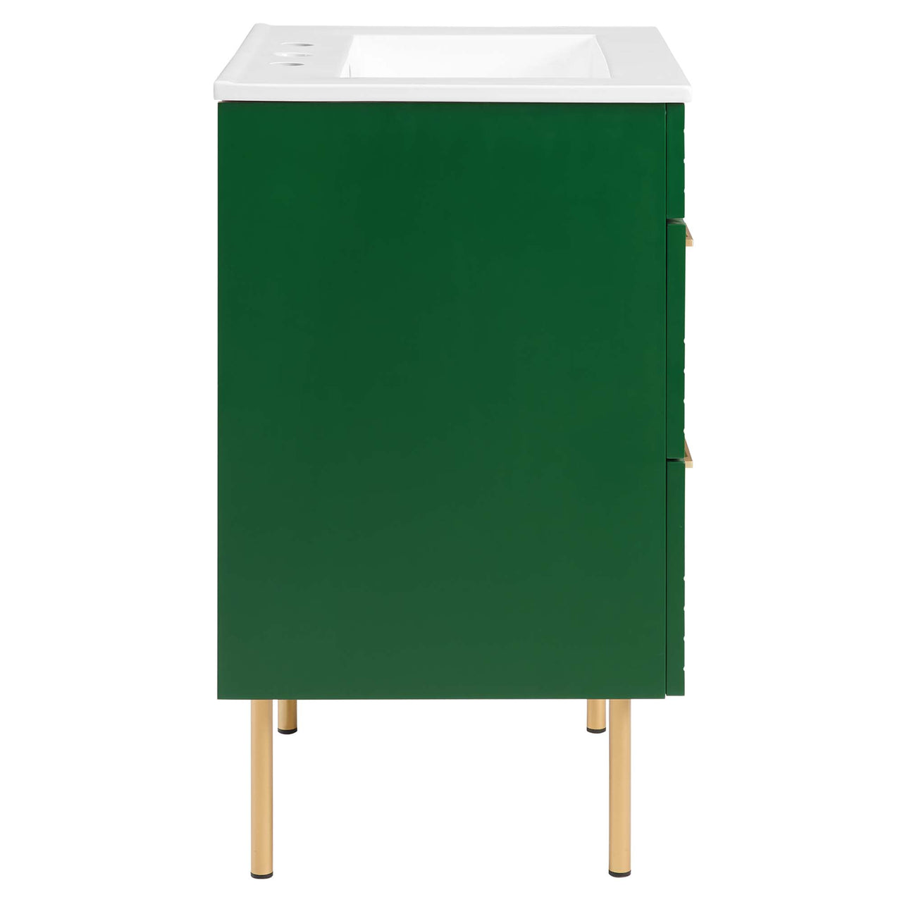 Dawnridge Vanity Unit, Green & White