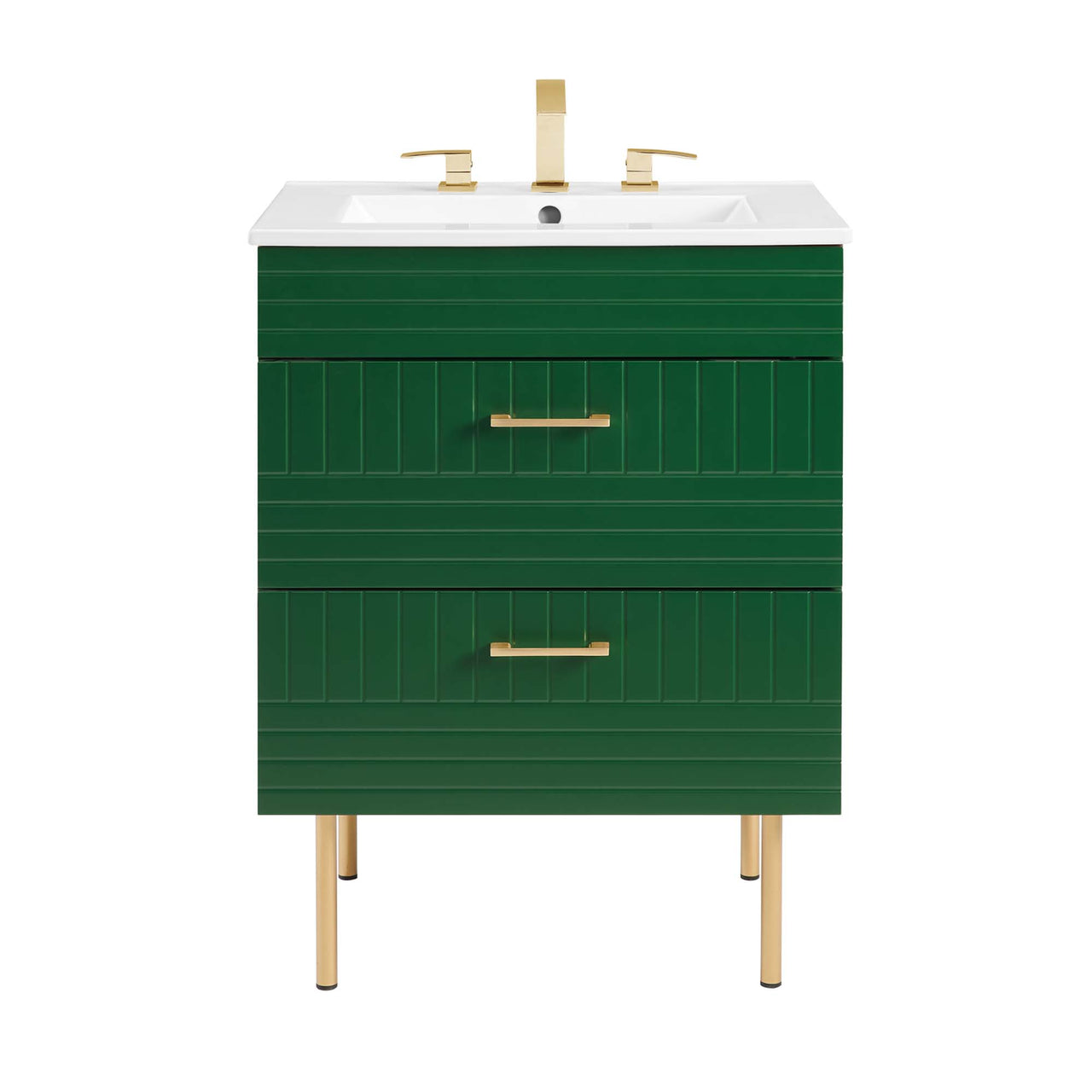 Dawnridge Vanity Unit, Green & White