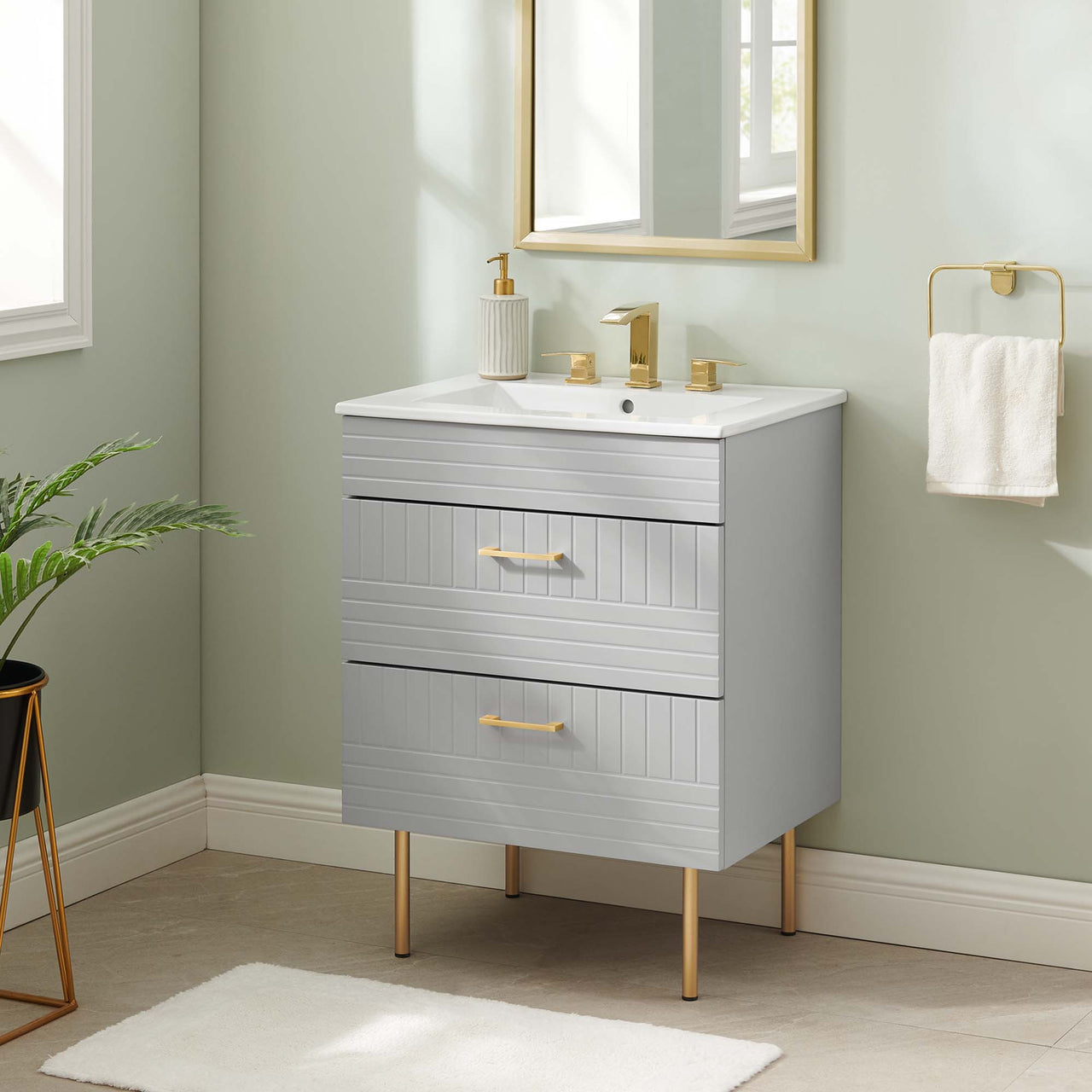 Dawnridge Vanity Unit, Light Gray
