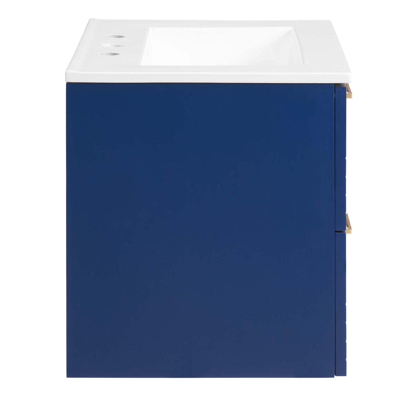 Dawnridge Levitating Vanity Unit, Blue & White