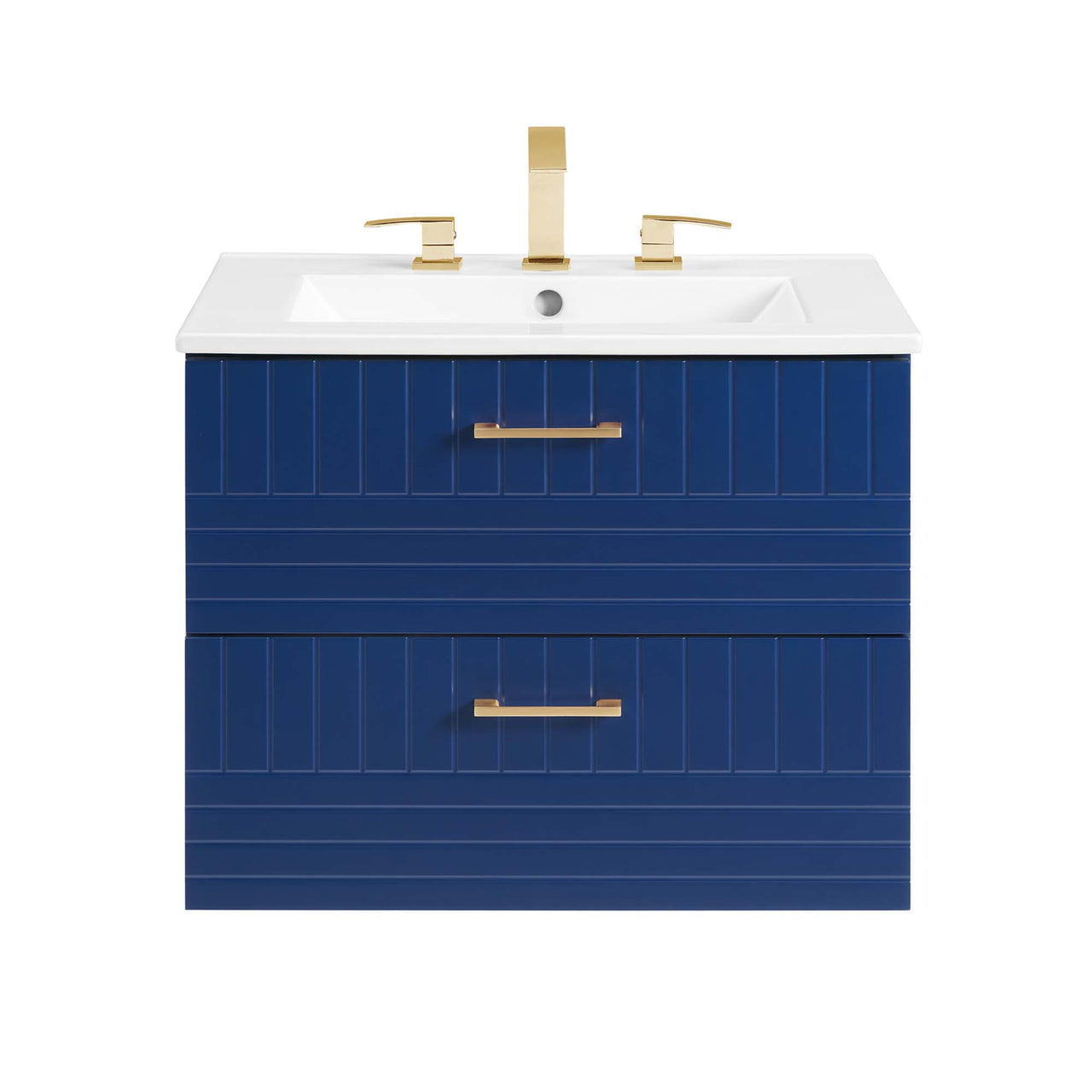 Dawnridge Levitating Vanity Unit, Blue & White