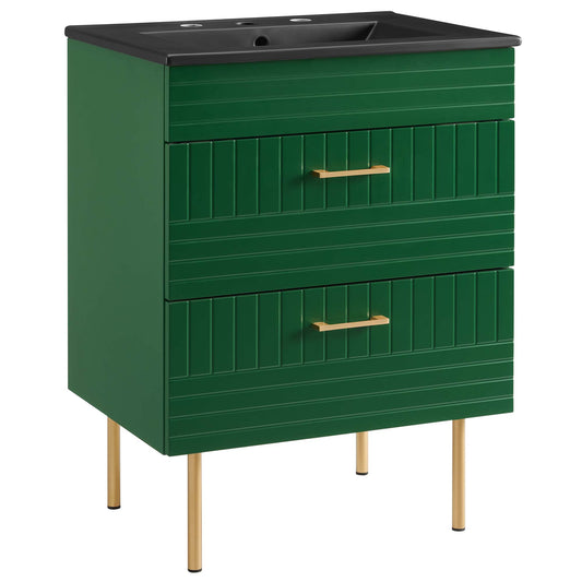 Dawnridge Vanity Unit, Green & Black
