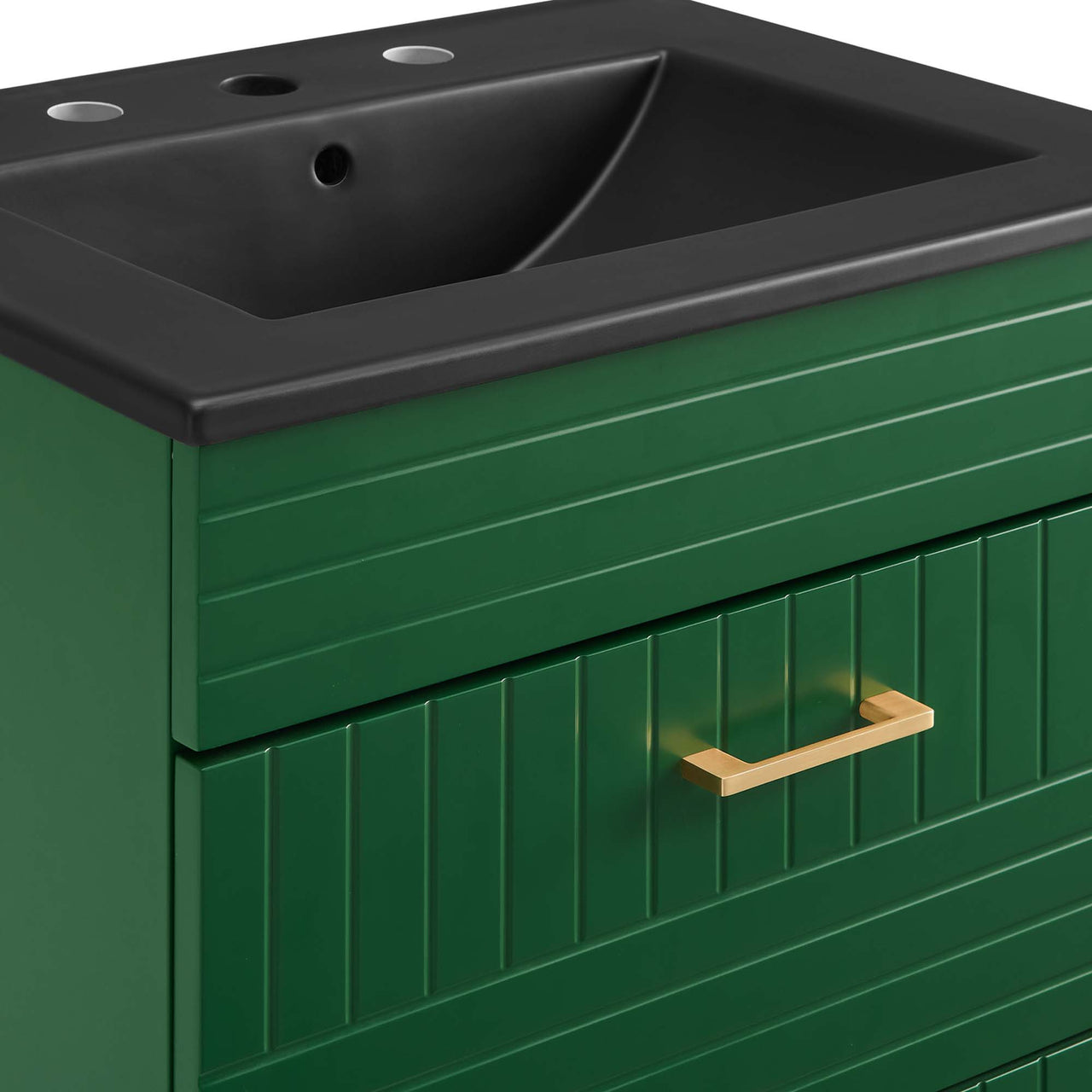 Dawnridge Vanity Unit, Green & Black