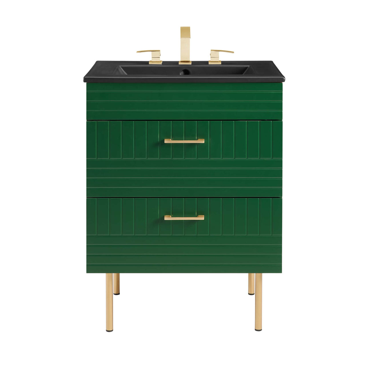 Dawnridge Vanity Unit, Green & Black