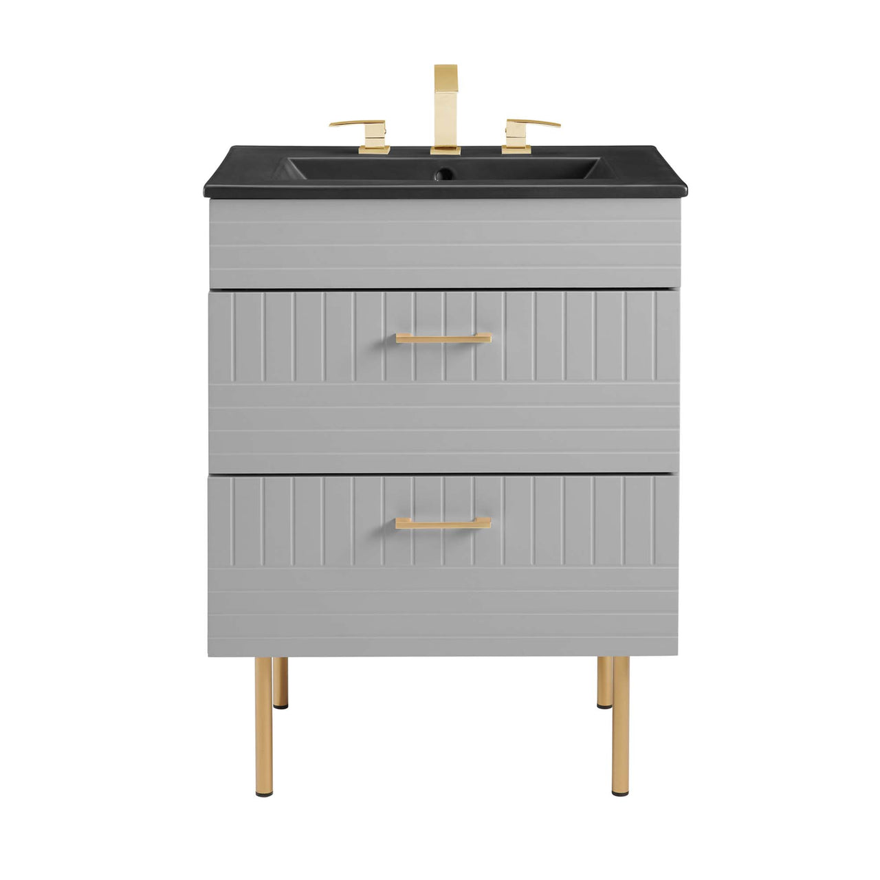 Dawnridge Vanity Unit, Light Gray & Black