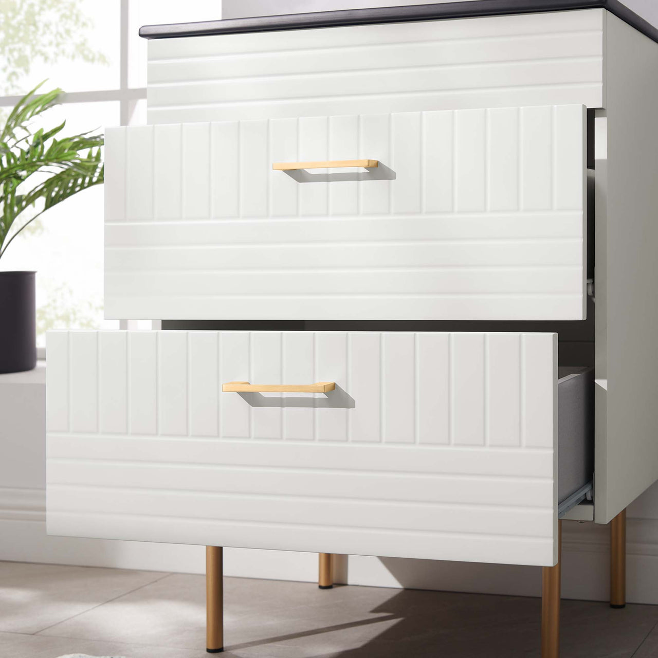 Dawnridge Vanity Unit, White & Black