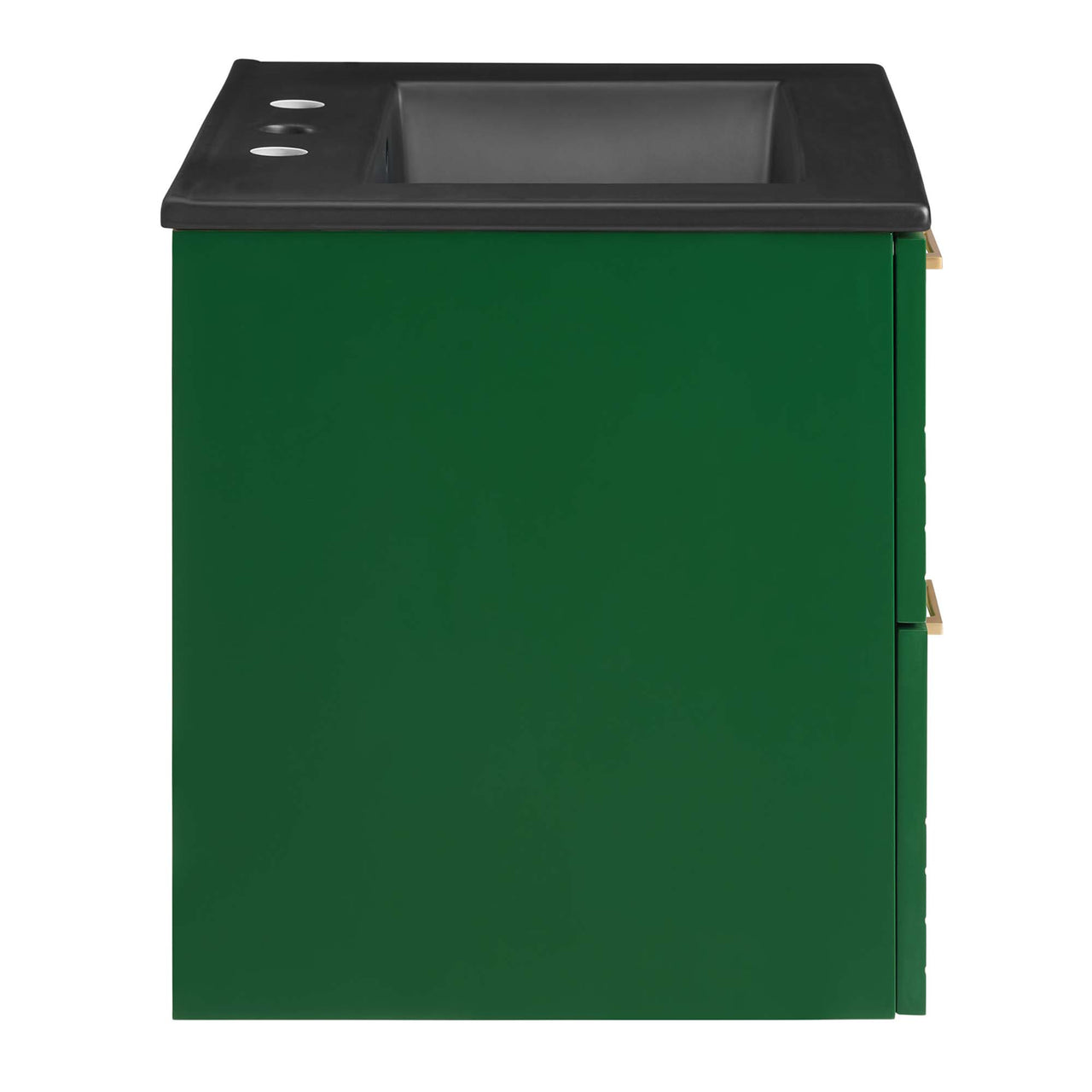 Dawnridge Levitating Vanity Unit, Green & Black