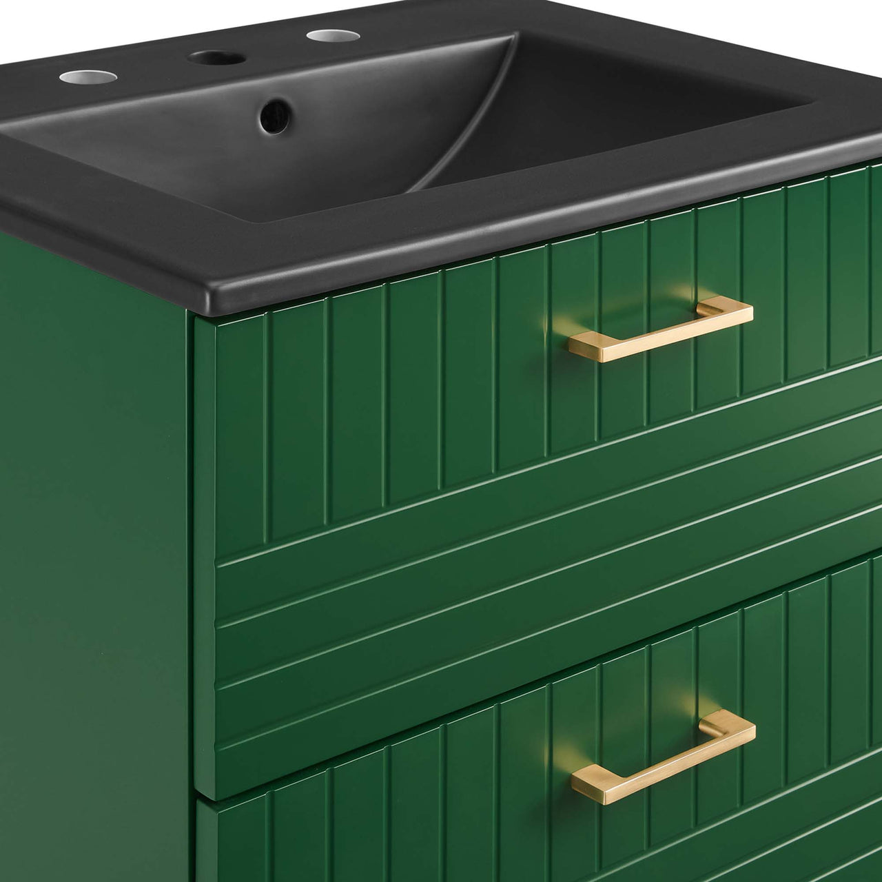 Dawnridge Levitating Vanity Unit, Green & Black