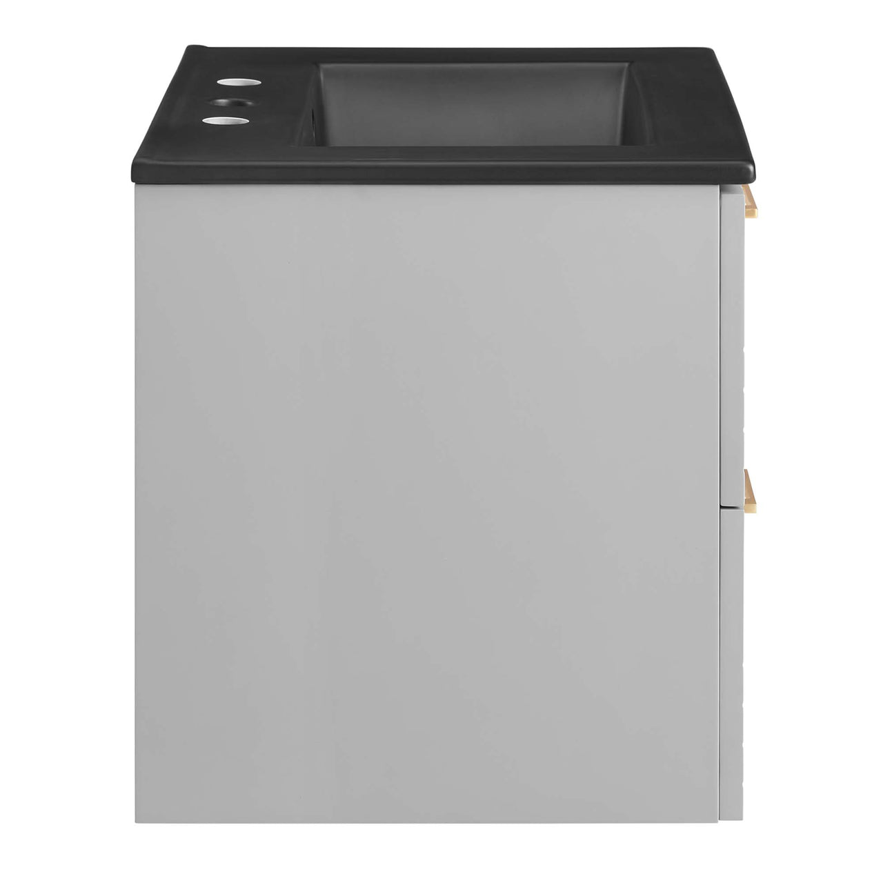 Dawnridge Levitating Vanity Unit, Light Gray & Black