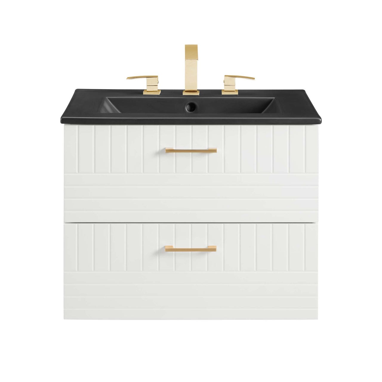 Dawnridge Levitating Vanity Unit, White & Black