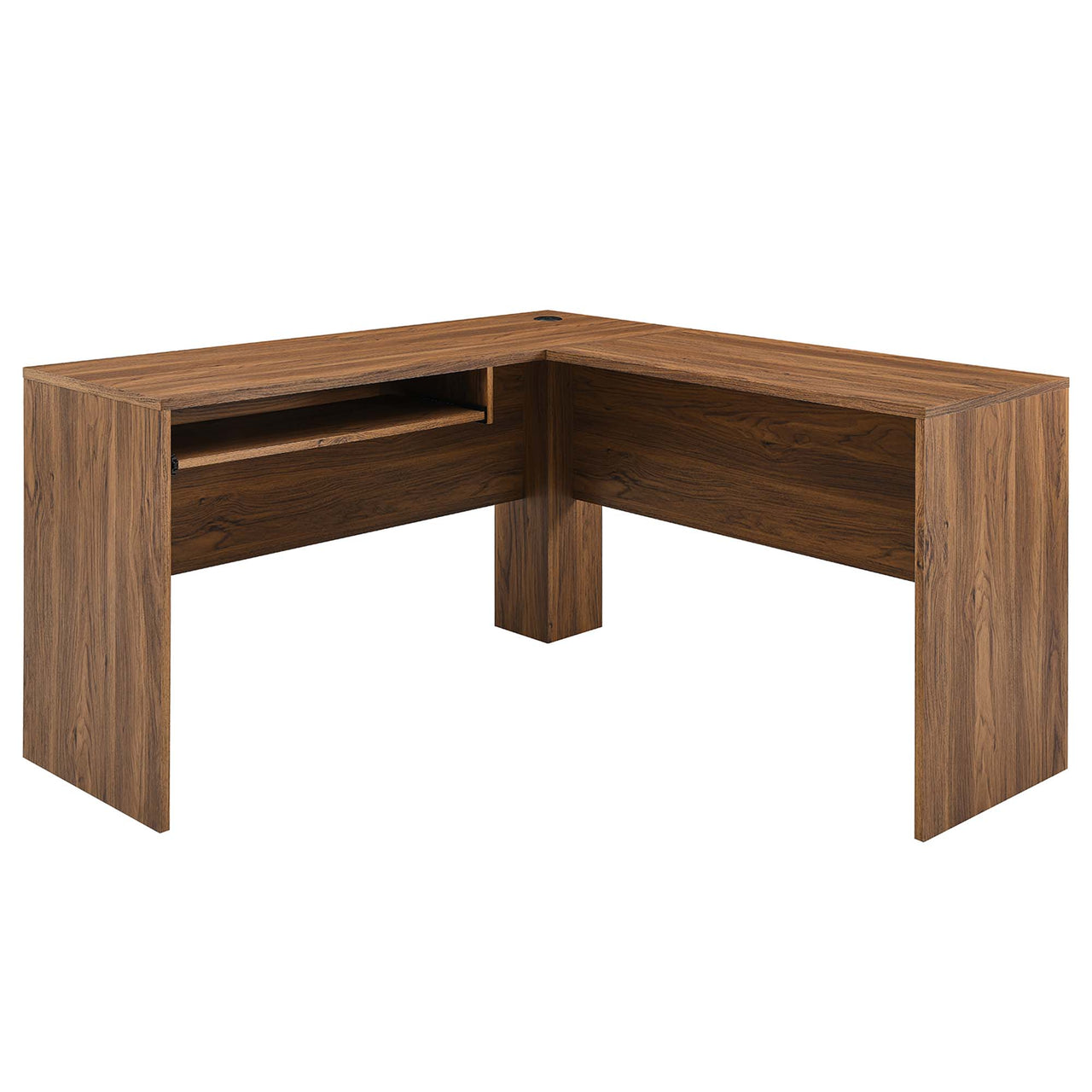 Lunel Desk and File Cabinet Set, Walnut & White