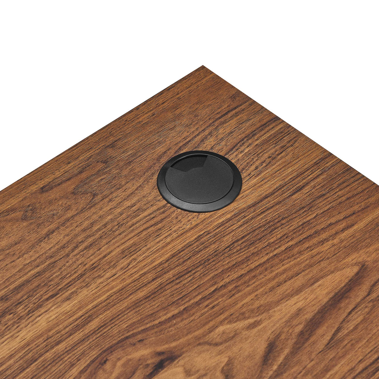 Erisen Floating Corner Desk, Small, Walnut & White