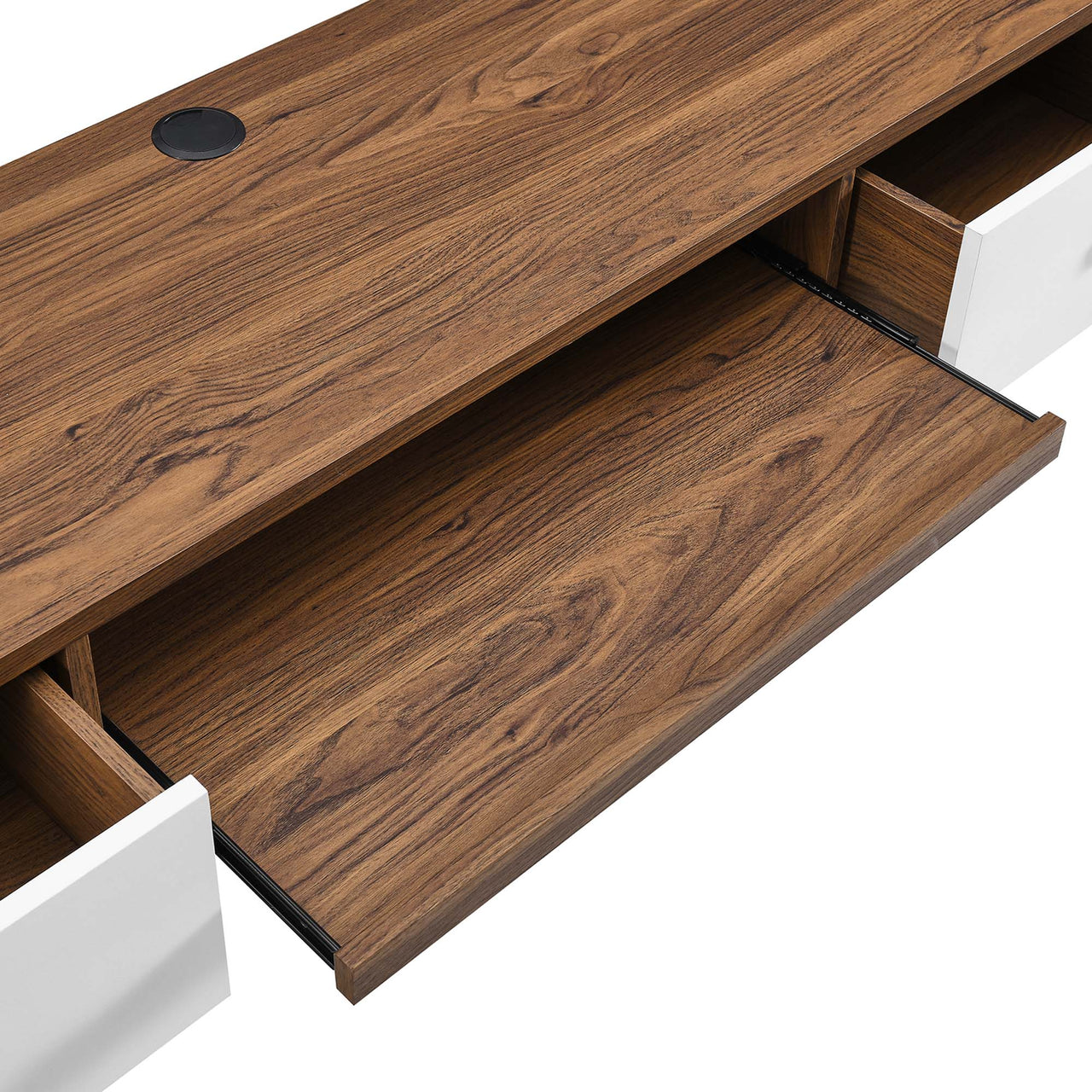 Erisen Floating Desk, Walnut & White
