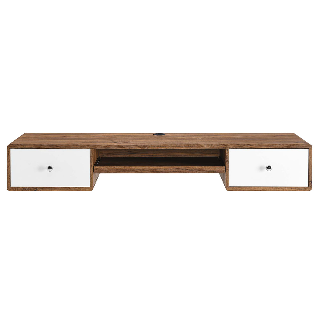 Erisen Floating Desk, Walnut & White