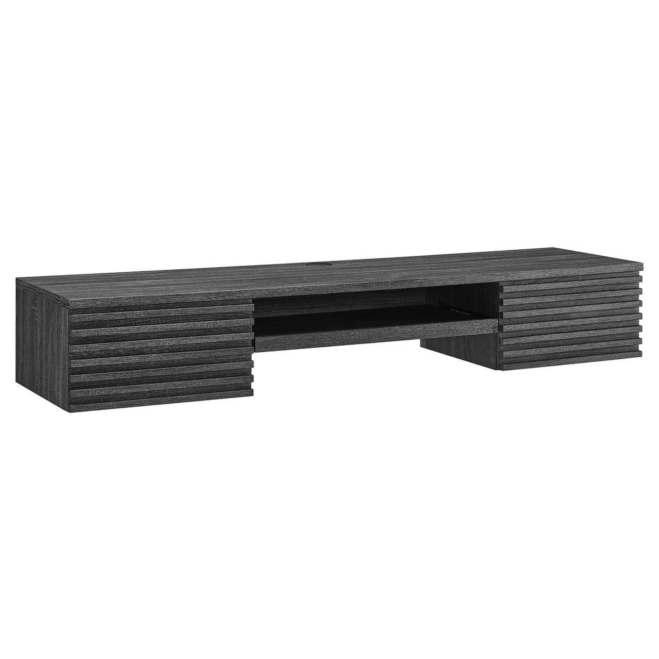 Ventra Wall Mount Wood Office Desk, Charcoal