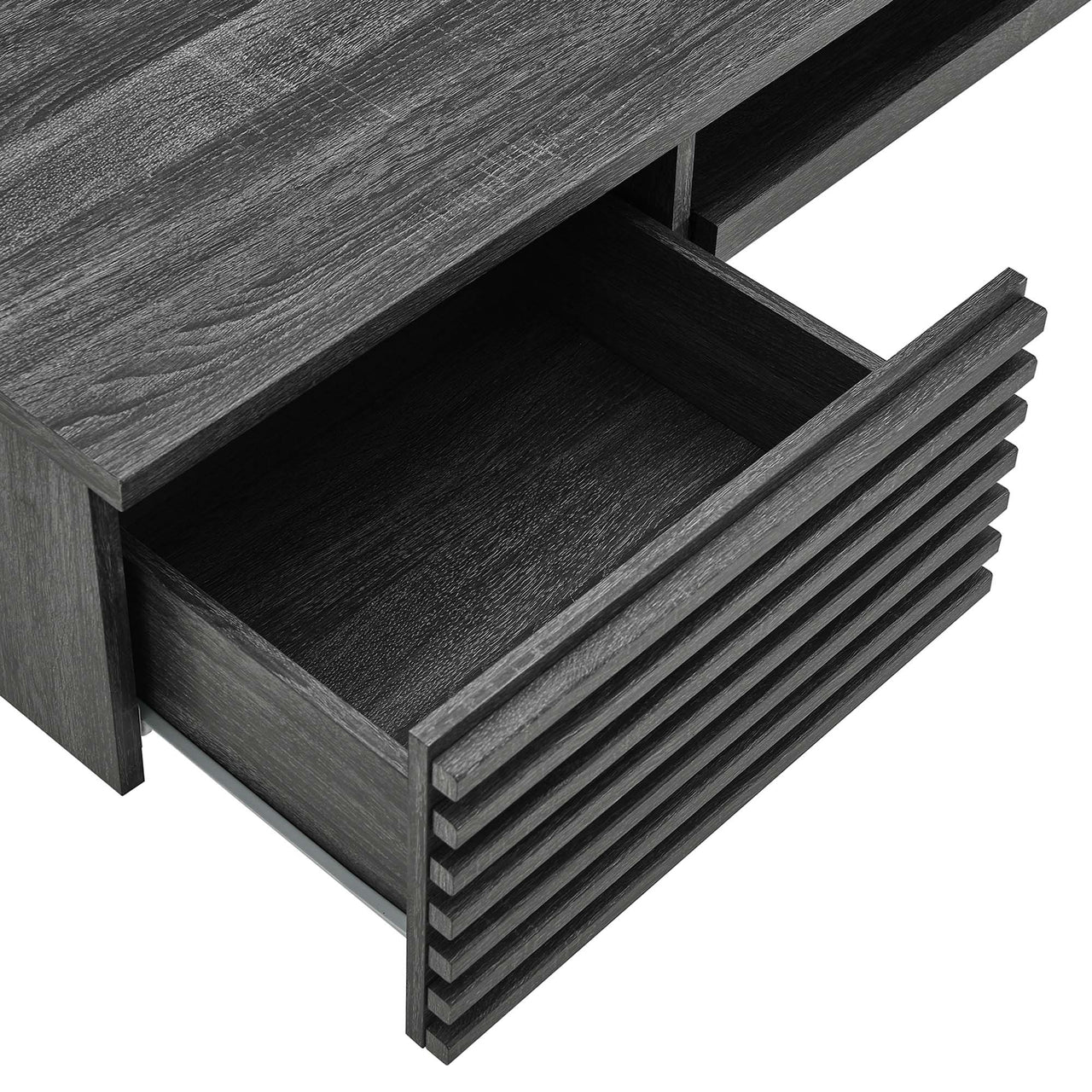 Ventra Wall Mount Wood Office Desk, Charcoal