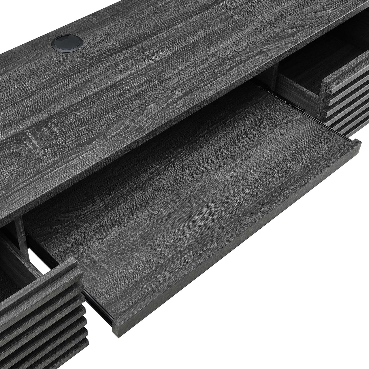 Ventra Wall Mount Wood Office Desk, Charcoal
