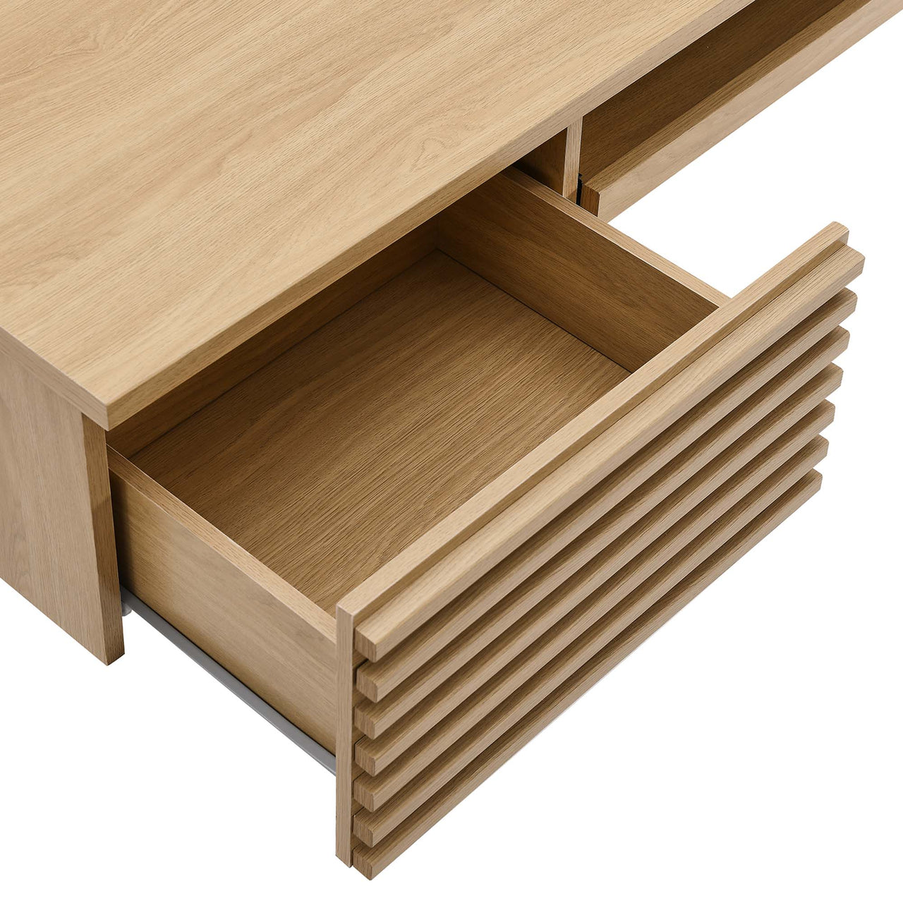 Ventra Wall Mount Wood Office Desk, Oak