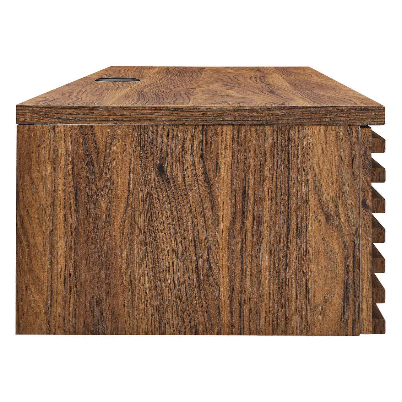 Ventra Wall Mount Wood Office Desk, Walnut