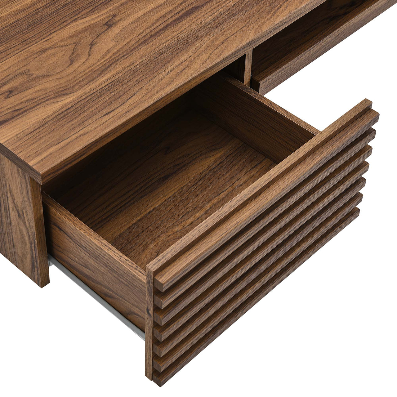 Ventra Wall Mount Wood Office Desk, Walnut