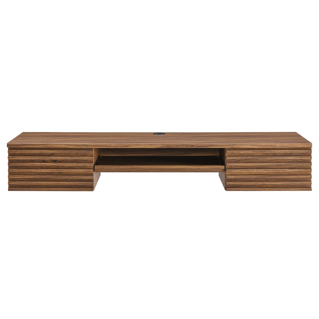 Ventra Wall Mount Wood Office Desk, Walnut