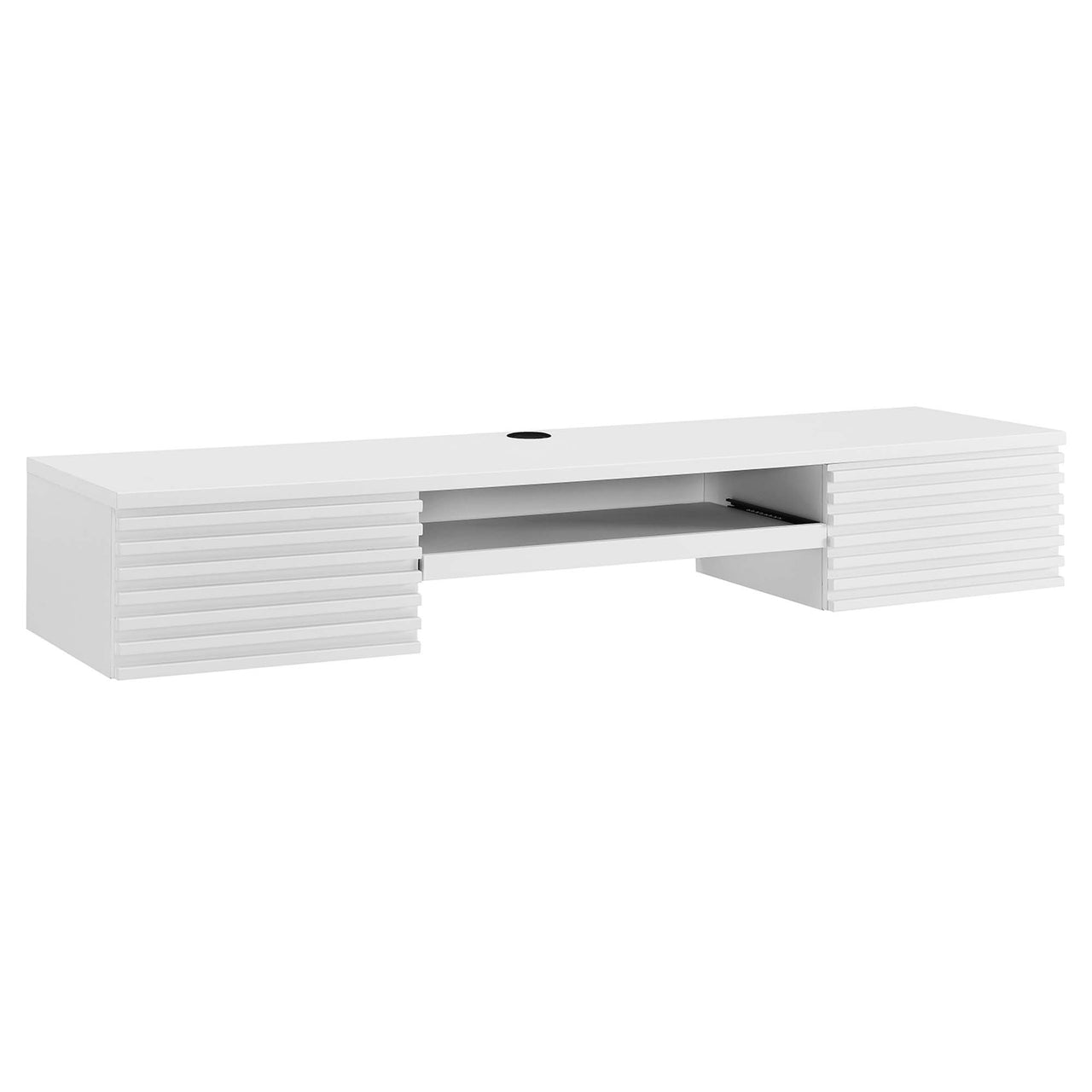 Ventra Wall Mount Wood Office Desk, White