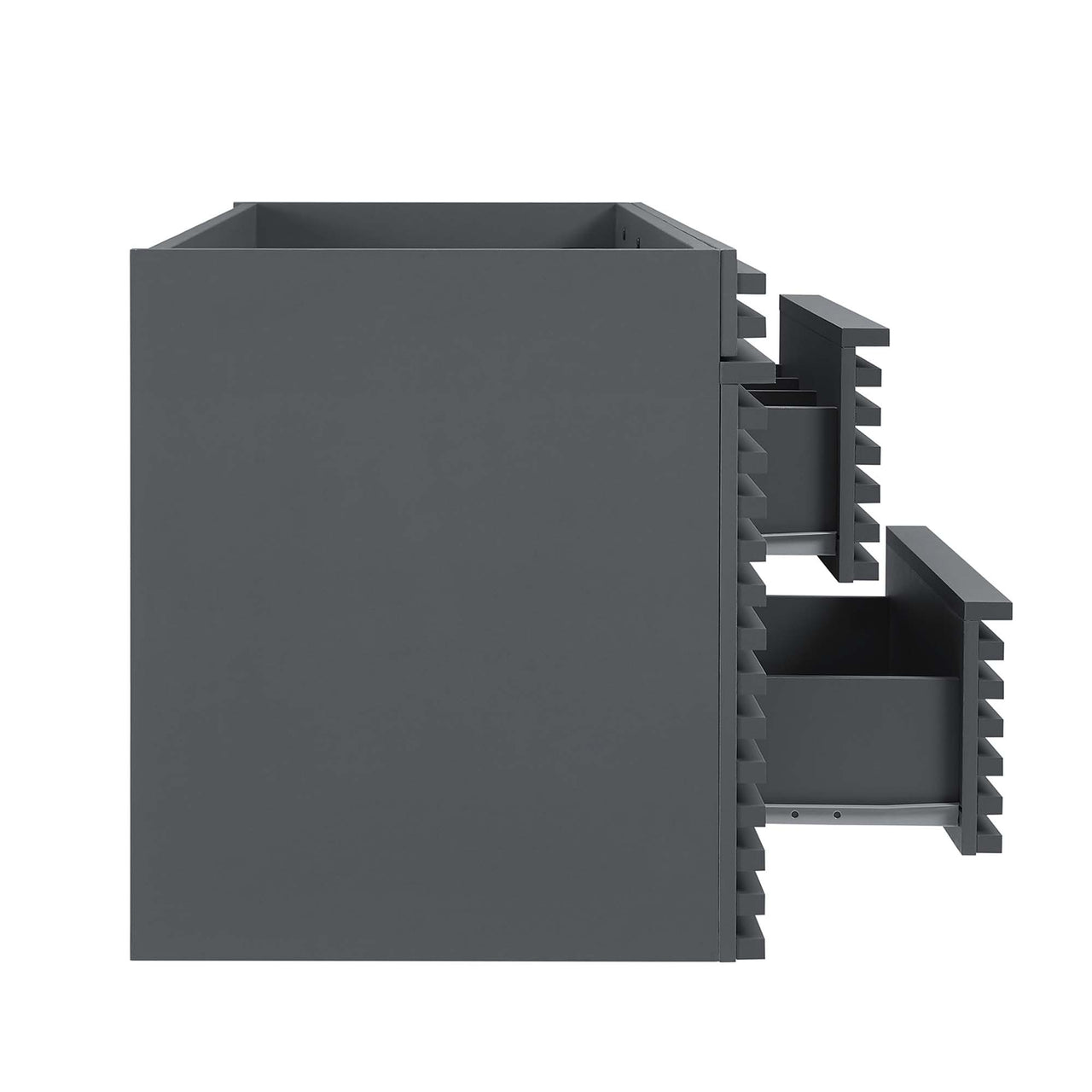 Ventra Vanity Base with Storage (Single Sink Compatible), Extra Large, Gray