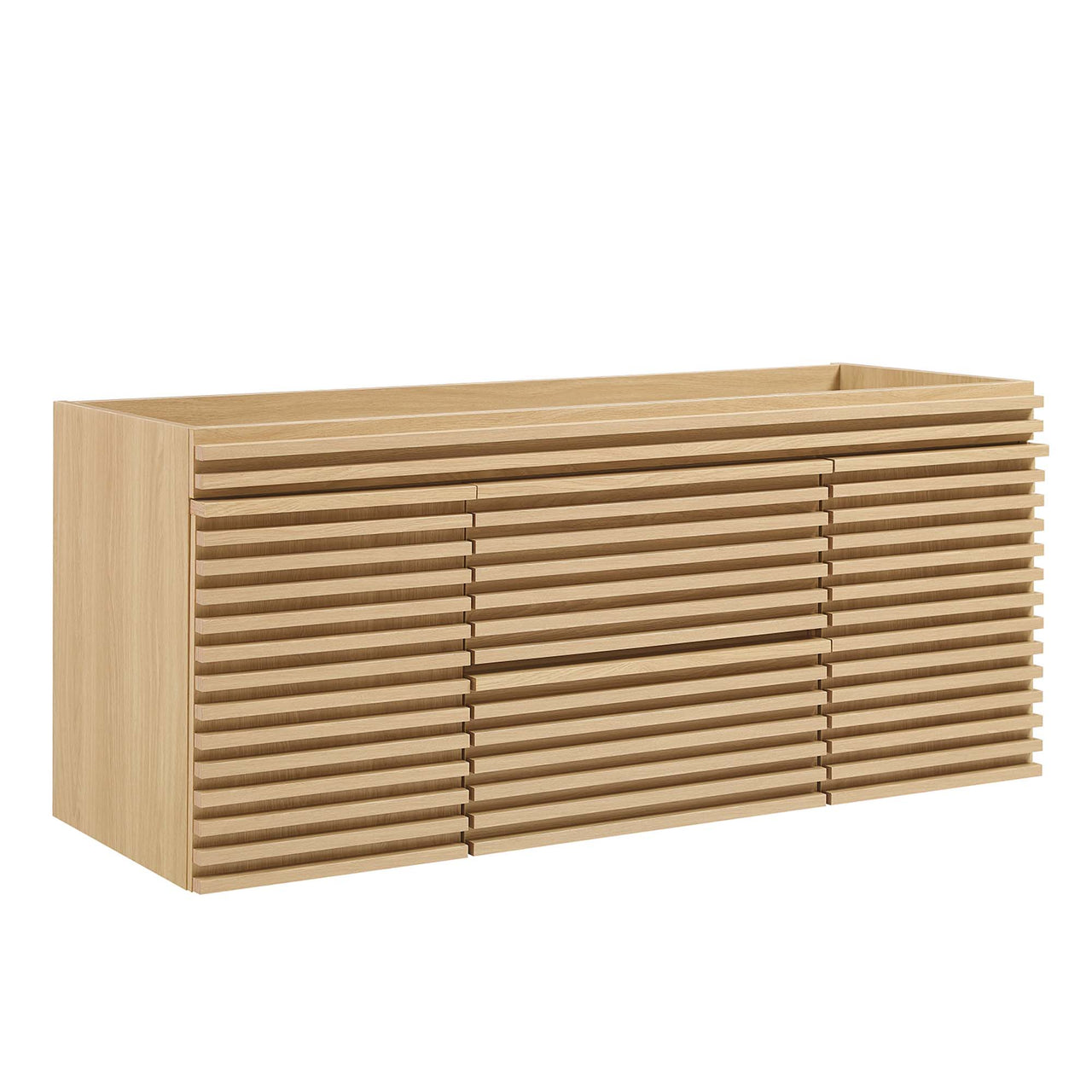 Ventra Vanity Base with Storage (Single Sink Compatible), Extra Large, Oak