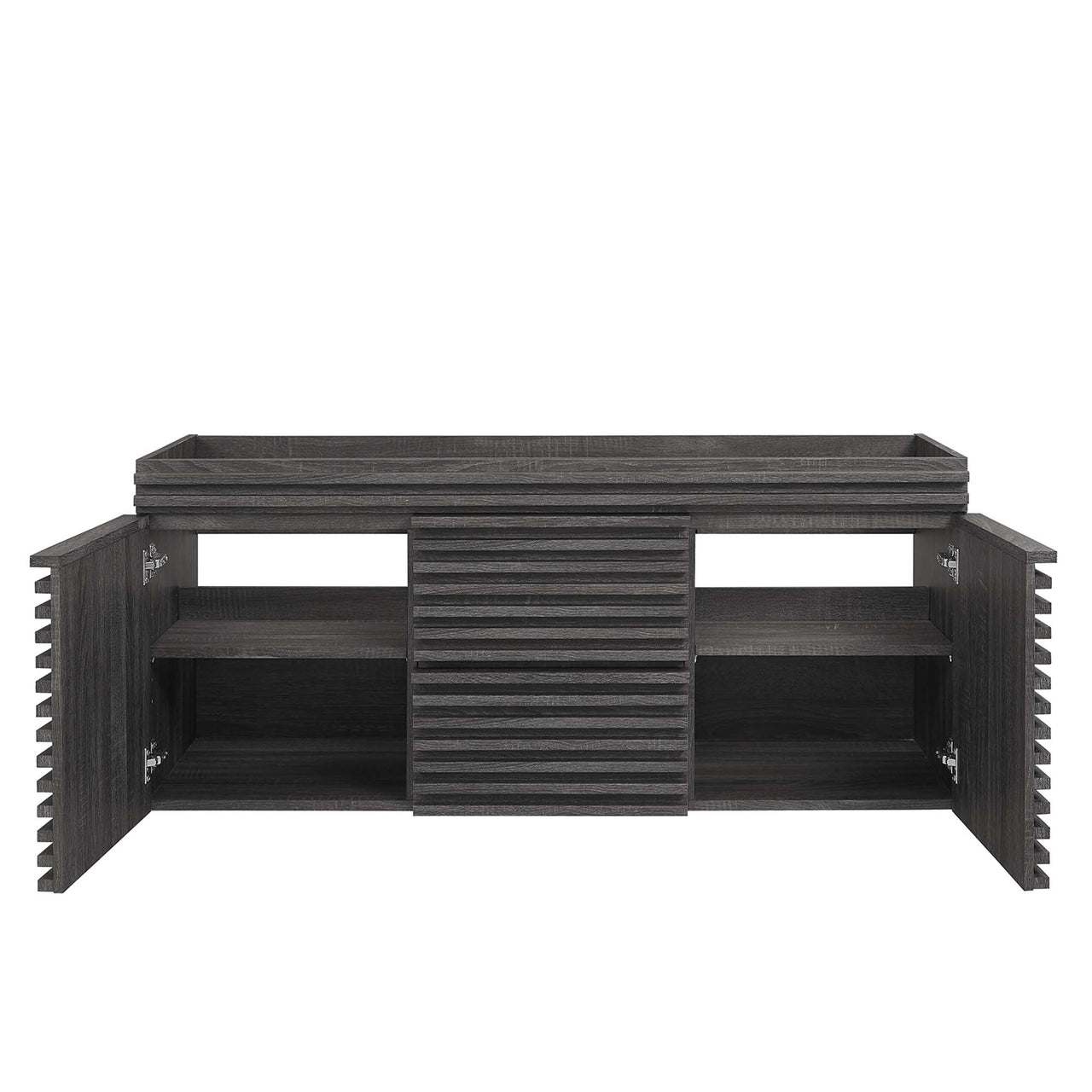 Ventra Vanity Base with Storage (Double Sink Compatible), Extra Large, Charcoal