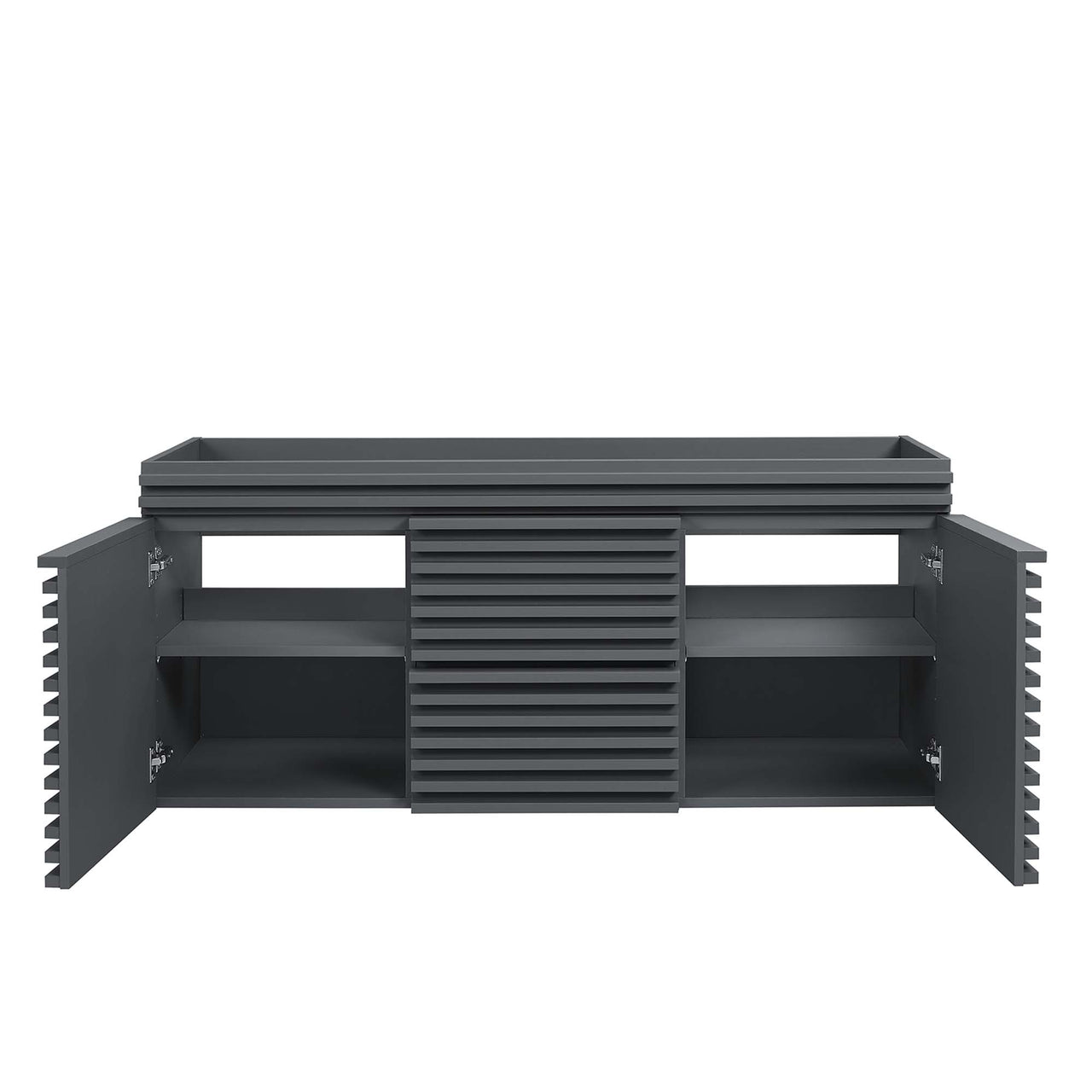 Ventra Vanity Base with Storage (Double Sink Compatible), Extra Large, Gray