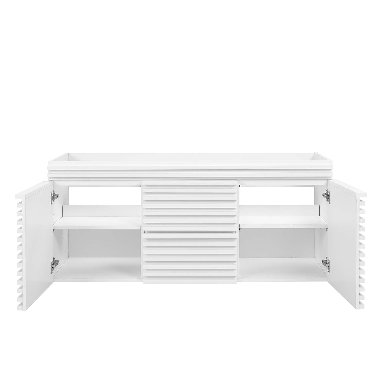 Ventra Vanity Base with Storage (Double Sink Compatible), Extra Large, White