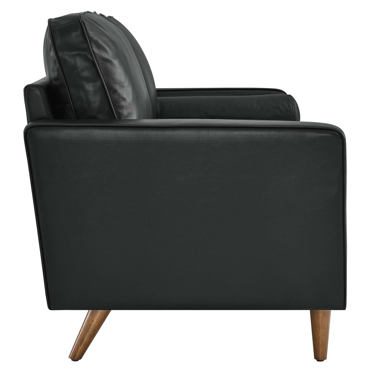 Bravien Leather Loveseat, Black