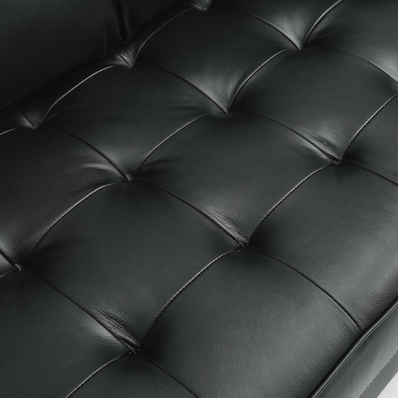 Bravien Leather Loveseat, Black
