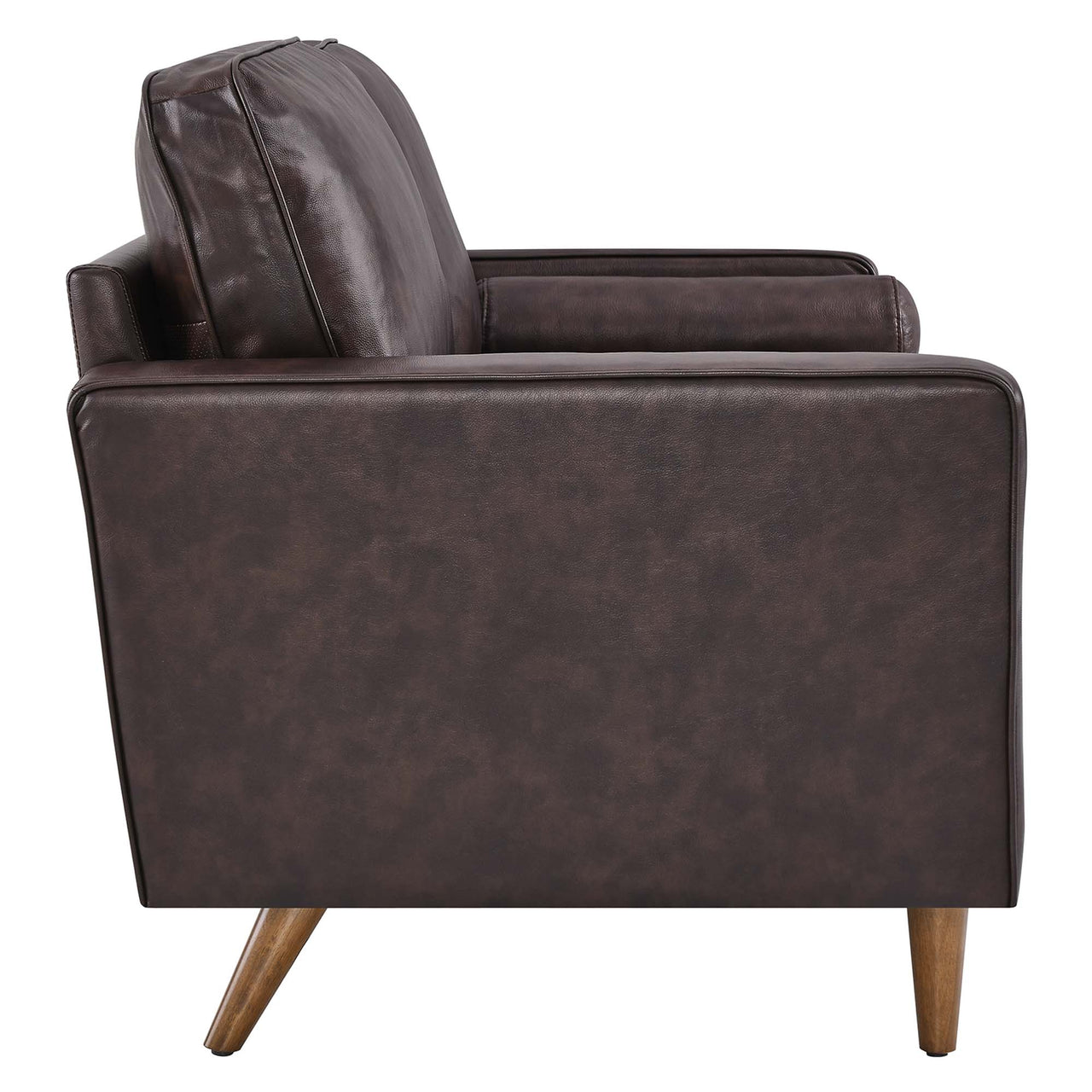 Bravien Leather Loveseat, Brown